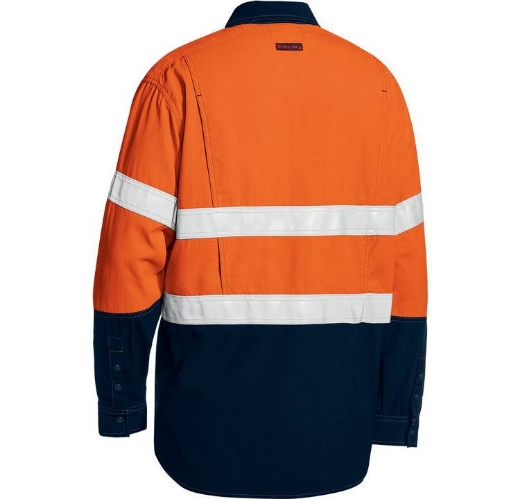 Picture of Bisley, Tencate Tecasafe® Plus 480 Taped Hi Vis Lightweight FR Vented Shirt